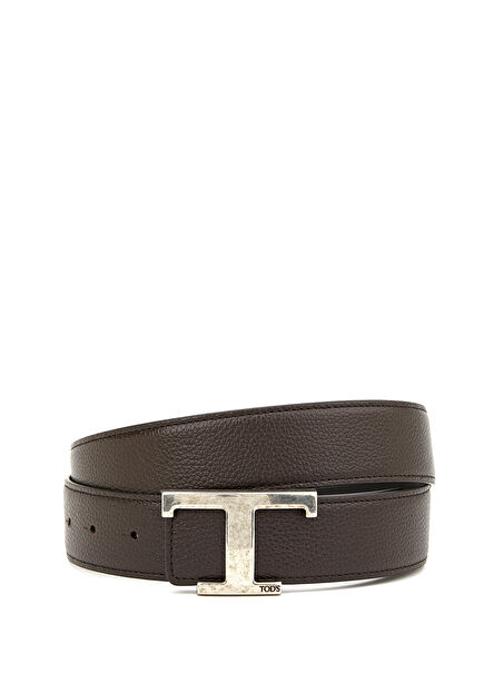 Brown Black Men's Leather Belt