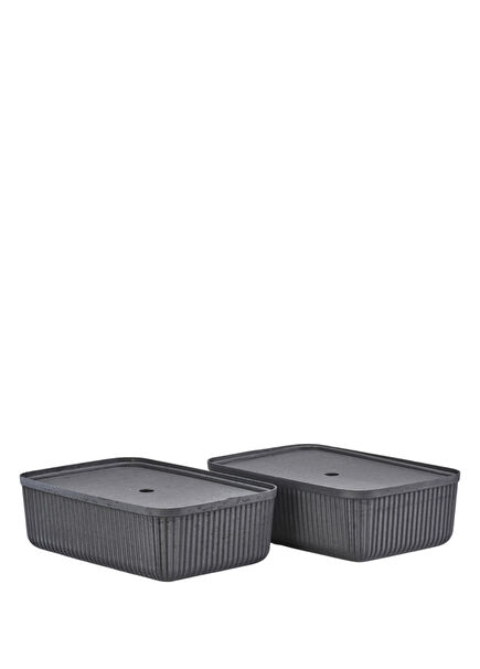 Pulp Black 2-Piece Storage Box 17 Lt