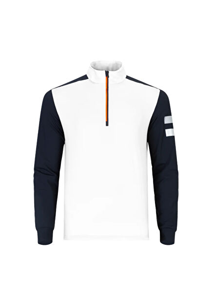 671-Mıcrofleece T-Neck Half Zıp Bej Siyah Erkek Polar 