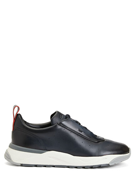 Lacivert Erkek Deri Sneaker