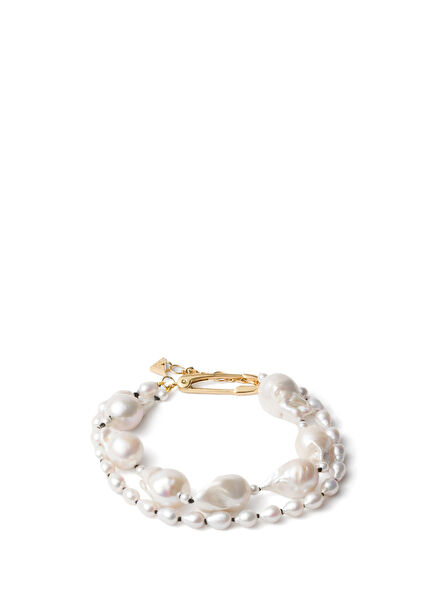 Pearl Embellished Metal Women's Anklet