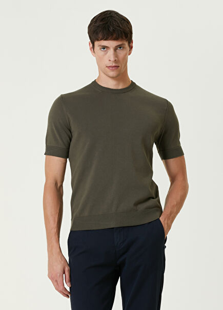 Barry Khaki Short Sleeve Sweater