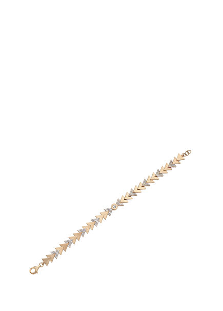 Triangular Diamonds Women's Gold Bracelet