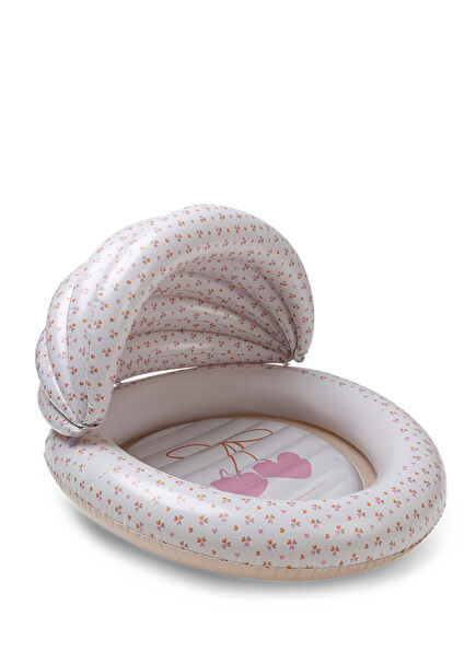 Beige Cozy Hearts Children's Canopy Inflatable Game and Swimming Pool 100 cm