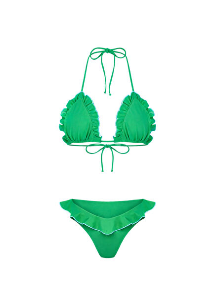 Sun Drops Candice Yeşil Klasik Kesim Kadın Bikini Takım