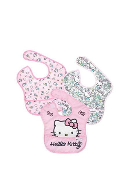 Hello Kitty Patterned Superbib 3-Pack Bibs
