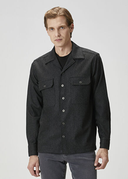 Antrasit Yün Gömlek
