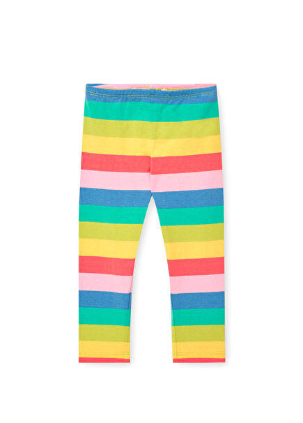 Renkli Çizgili Kız Çocuk Tayt