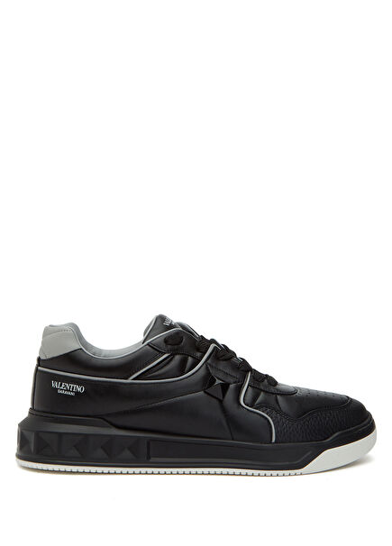 One Stud Siyah Erkek Deri Sneaker