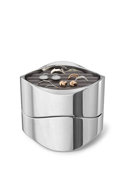 Dalgalı Krom 2 Katlı Mücevher Düzenleyici