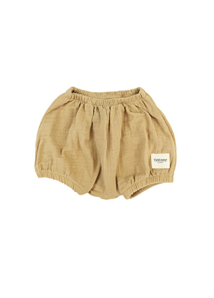 Kumsal Beji Müslin Unisex Bebek Balon Şort