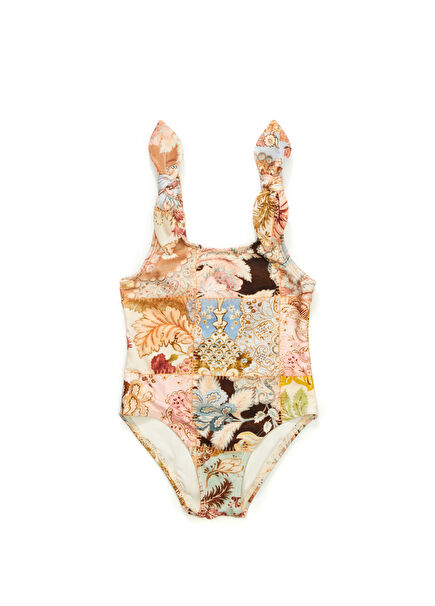 Multicolored Girls Swimwear