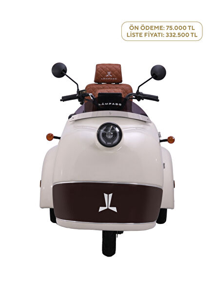 Cream Coffee Electric Moped
