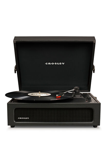 Voyager Vintage Black Bluetooth Receiver and Portable Turntable