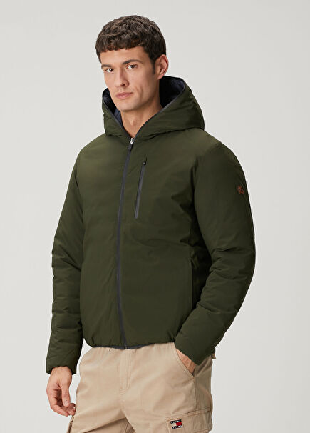 Ezra Khaki Hooded Coat