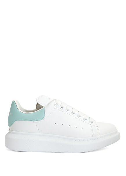 Oversized White Women's Leather Sneakers