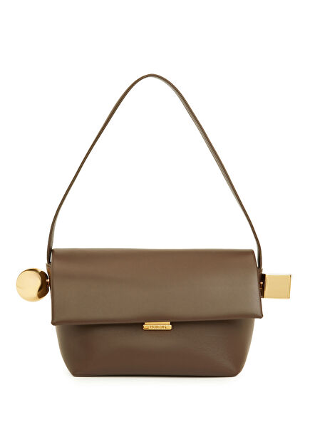 The Rond Carré Dark Brown Women's Leather Bag