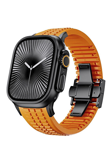Apple Watch Ultra Uyumlu AquaLink Crava Black Akıllı Saat Kordon