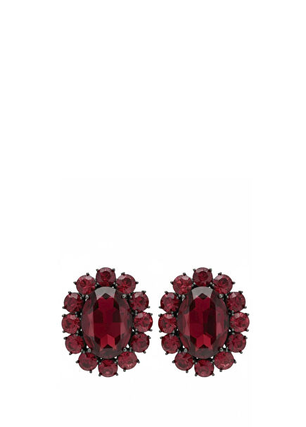 Ninon Oval Red Women's Earrings