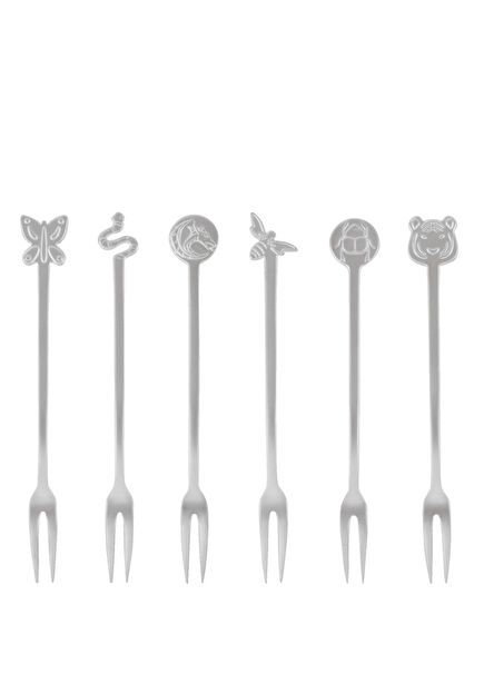 Party Stainless Steel 6-Piece Cocktail Fork Set