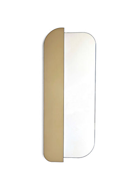 Day & Night Black Framed Full-Length Mirror with Bronze Detail