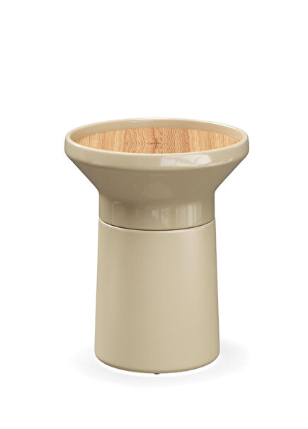 Coso 40 Sand Round Garden Side Table