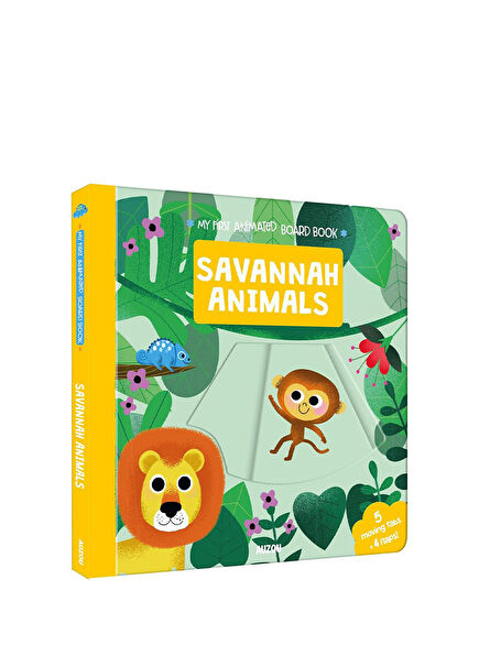 Savannah Animals My First Animated Board Book Çocuk İngilizce Aktivite Kitabı