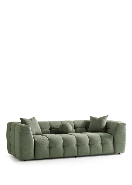 Nammos Comfort Teddy Yeşil Üçlü Kanepe