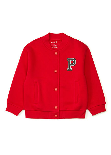 Children's Bomber Jacket With Red Raising