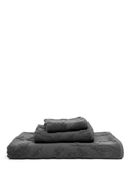 Bloom Dark Grey Pamuklu Banyo Havlusu 76 x 137 cm