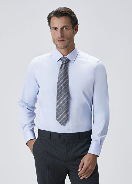 Custom Fit Blue Shirt