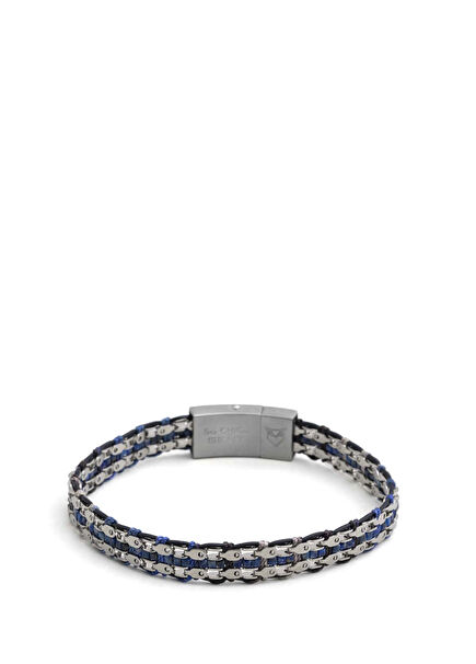 Lapis Taşlı Lacivert Çelik Erkek Bileklik