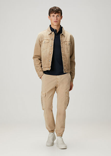 Ryan Beige Organic Cotton Cargo Pants
