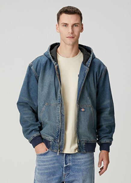 Hilham Mavi Kapüşonlu Denim Ceket