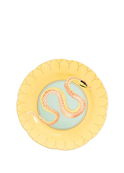 Animals Yılan Baskılı Porselen Tabak