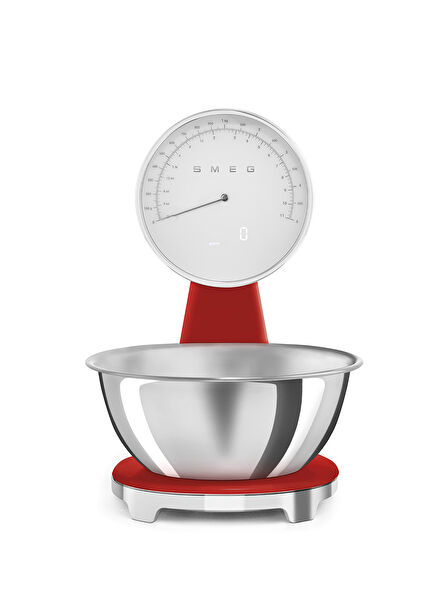 50's Style Retro Kırmızı Analog Mutfak Tartısı
