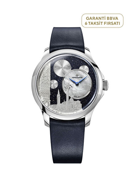 1221575-Redentore Bellanotte Kurmalı Otomatik Lacivert Deri Kol Saati