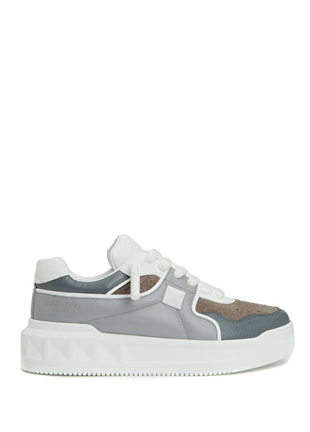 One Stud XL Beyaz Gri Erkek Deri Sneaker