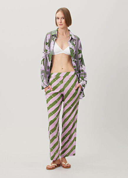Nice Lilac Striped Trousers