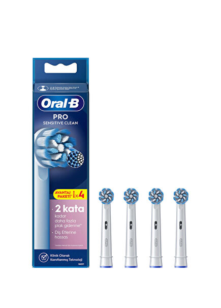 Pro Sensitive Clean X-Filament 4pcs White Rechargeable Toothbrush Replacement Head