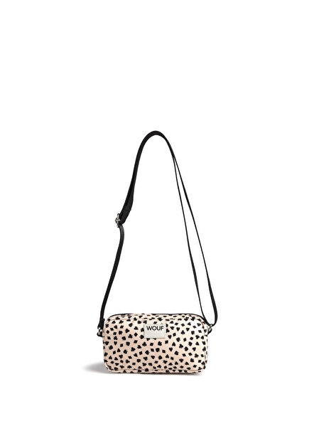 Lucky Siyah Krem Kadın Mini Çanta