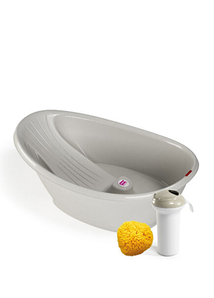 Bella Light Gray 3 Piece Baby Bath Set