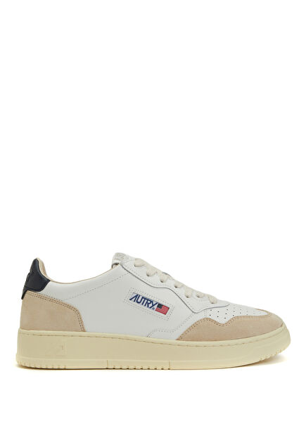 Medalist White Navy Men's Leather Sneaker