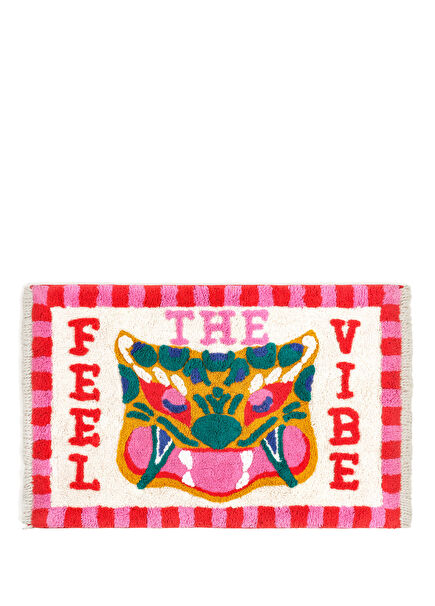 Punjab Püsküllü Renkli Pamuk Banyo Paspası 60 x 90 cm