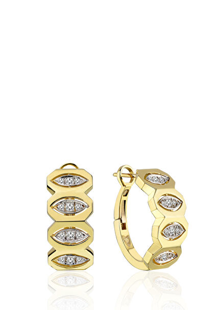 Focus Diamond Women's Gold Earrings