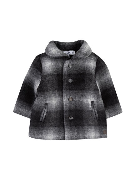 Gri Yün Erkek Çocuk Kaban