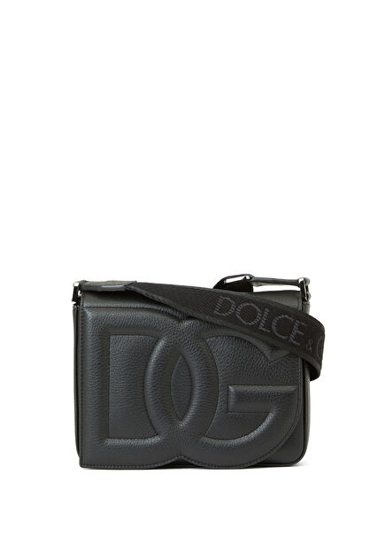 Medium Dg Black Mens Leather Bag