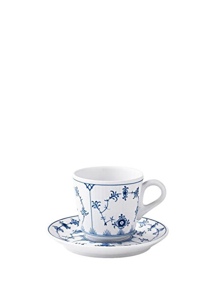 Blue Fluted Plain Porcelain Coffee Cup 90 ml