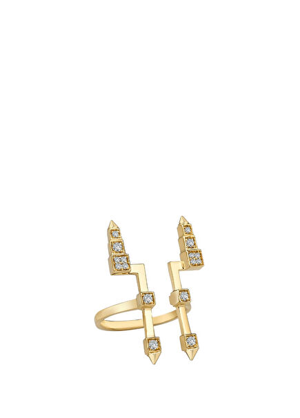 Jazzy Moderne Pırlanta Parmak Ucu Kadın Yüzük