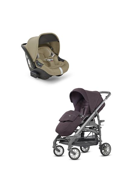 Trilogy Dumbo Caramel Tek El Katlanır Bebek Arabası + Darwin Recline Yatabilen Ana Kucağı Set